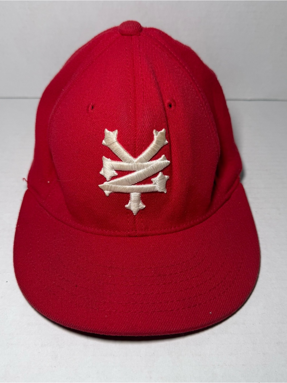 Zoo York Adult Hat Baseball Cap Red White Logo Fitted Y2K Skater Grunge 2000s